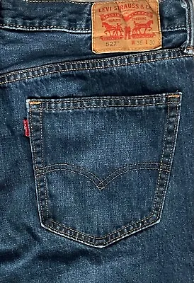 Levi's Strauss & Co 527™ Men's Dark Blue Low Rise Bootcut Jeans Size 36 X 30 • $21.55