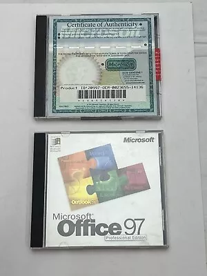 Vintage PC Microsoft Office 97 Lot- Small Business And Prof. Ed. W/Streets Plus • $17.95