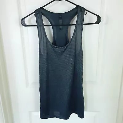 90 Degree Tank Top Yoga Athletic  Womens Size XS Navy Blue With Gold Stripes • $9.95