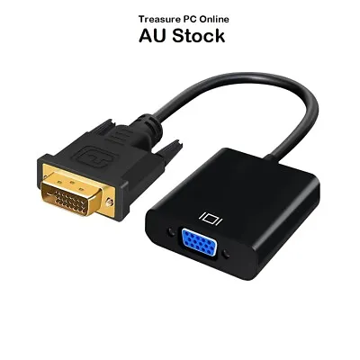 $7.99 • Buy DVI-D 24+1 Pin Male To VGA 15Pin Female Active Cable Adapter Converter 1080P