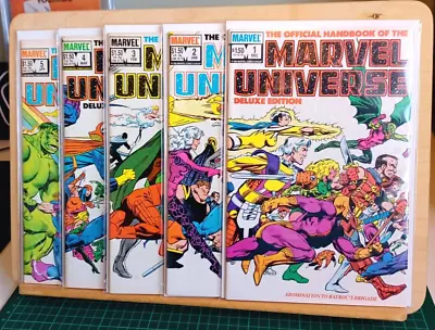 Official Handbook Of The Marvel Universe #1 2 3 4 5 (1985) Deluxe Editions • £14.95