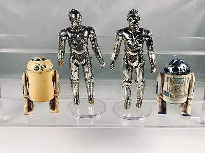 Vintage Star Wars R2D2 C3PO Lot Action Figure • $20.50