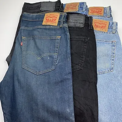 Lot Of 6 Levi's 502 Regular Taper Blue/Gray Jeans Men's Size 36x32 • $71.99