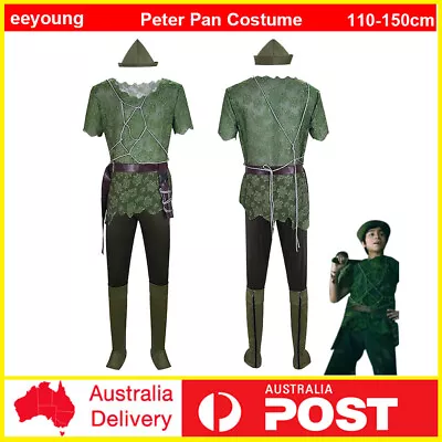 Peter Pan Wendy Cosplay Costume Kids Book Week Outfits Boys Party Fancy Dress • $75.04