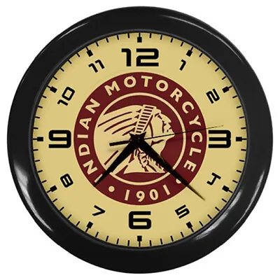 NEW LIMITED Indian Motorcycle Logo Wall Clock FREE Shipping • $27.99