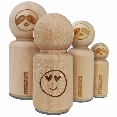 Heart Eye Love Emoticon Face Doodle Rubber Stamp For Stamping Crafting Planners • $5.99