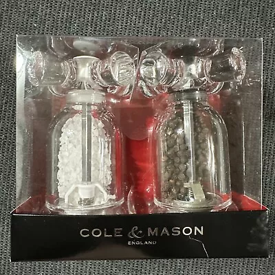 COLE & MASON Tap Salt And Pepper Grinder Set - Acrylic Mills Include Precision • $39.99