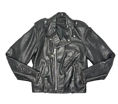 Vintage Harley Davidson Motorcycle Jacket Leather Men’s 38 Reg Biker Black • $149.99