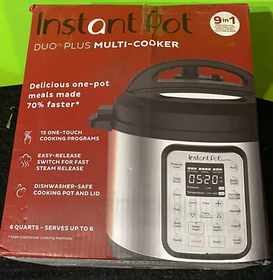 Instant Pot IP-DUO Plus 60 9-in-1 Electric Pressure Cooker - Stainless • $69.99