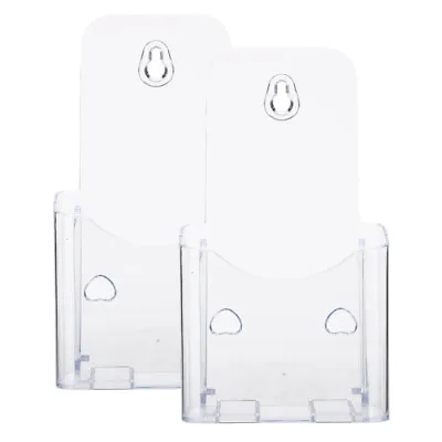  2 Pcs Reusable Brochure Holder File Storage Rack Magazine Card • £11.42