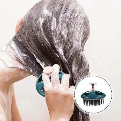  Shampoo Comb Scalp Compact Exfoliator Silicone Spatula Turner Round • £7.28