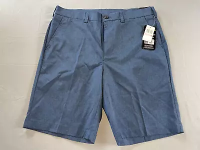 PGA Tour Lightweight Flat Front Microfiber Golf Shorts. Heather Blue 32. NWT!! • $18.99