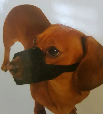 £3.79 • Buy Soft Adjustable Nylon Dog Safety Muzzle Biting Barking Chewing 3 Sizes