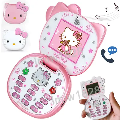 Unlocked Hello Kitty K688 Flip Cute Lovely Small Mini Phone For Women Kids Gifts • $31.88