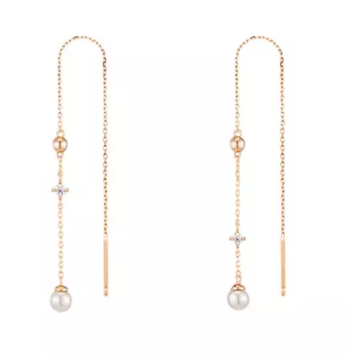 J.Estina Lala J Earrings JJPJEI9AF515SR000 Silver925 Imitation Pearl C.Z White • $69.99