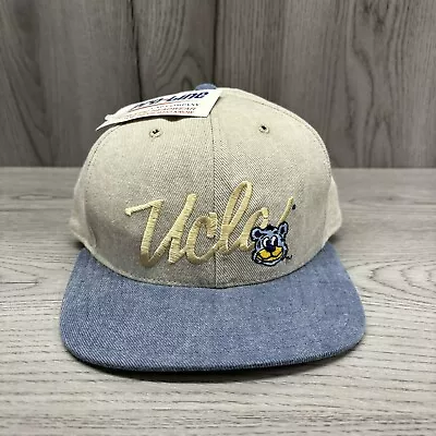 New Vintage UCLA Bruins Signature Bar Script Snapback College Hat Strap Back • $49.95