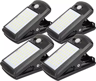 SOLAR LIGHTS Motion Sensor Clip On Light Waterproof Wireless 4 Pack MORESTAR • $47.99