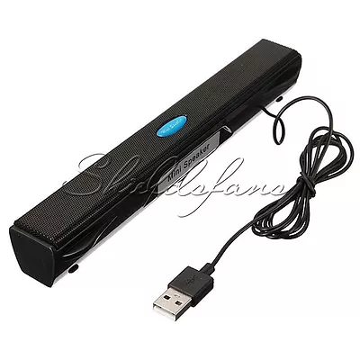 USB Multimedia Mini Speaker For Computer Desktop PC Laptop Notebook Tablet Black • $8.35