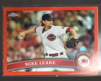 2011 Topps Chrome Mike Leake Orange Refractor Type Card Cincinnati Reds • $7