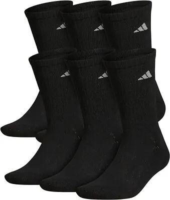 Adidas Cushioned Crew Extended Size Socks - Black • $24.99