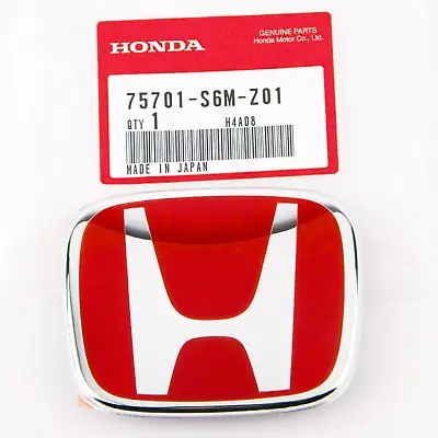 1xZ01- 02-06 RSX Acura DC5 JDM RED H Type R REAR Emblem TSX CL9 FiT GD1 • $19.99