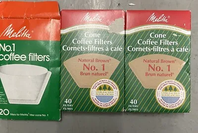 Melitta #1 Cone Coffee Filters Natural Brown 40 Count Pack Of 2 • $14.99