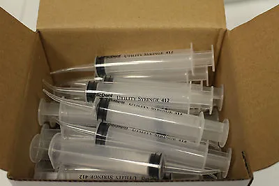 5pcs Disposable Dental Irrigation Syringe With Curved Tip - 12CC - US SELLER • $7.95