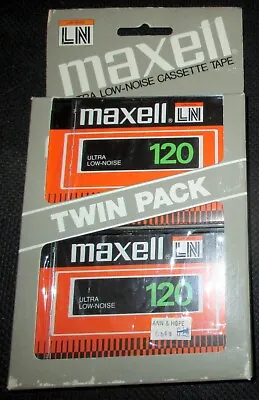 Maxell LN 90 Minute Ultra Low Noise Audio Cassette Twin Pack • $29