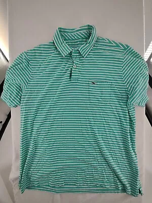 Vineyard Vines Green Collared 3 Button Shirt Polo Men’s Large • $6.06