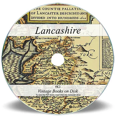 £4.60 • Buy Old Lancashire History & Genealogy Books On CD Rare Parish Registers Records K2