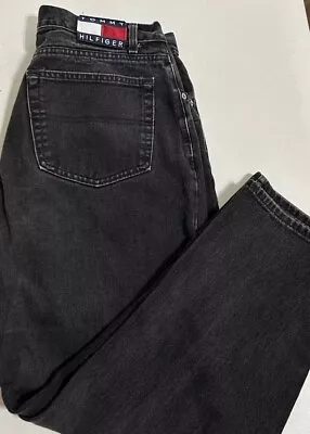 Vtg Tommy Hilfiger Jeans Mens 36x30 Freedom Denim Black USA 90s Relaxed Baggy • $39.99