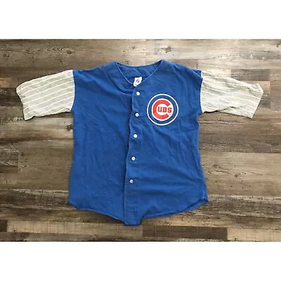 Vintage Logo 7 Chicago Cubs Mens XL Jersey MLB Made In USA • $27.47