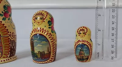 Nesting Dolls Russian Matryoshka Traditional Babushka Wooden Stacking Set Toy 3 • $19.99