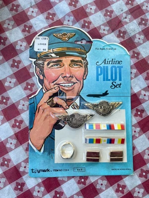 Vintage Toymark Junior Airline Pilot Children's Jewelry Set NEW IN BOX  • $19.95