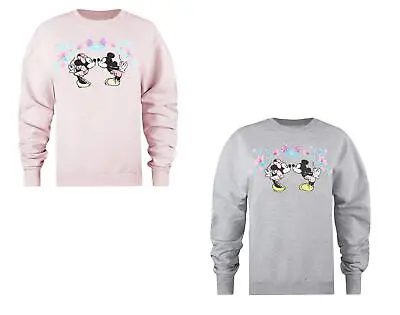 Disney Womens Sweatshirt Mickey & Minnie Mouse Cross Stitch S-XL Official • $18.93