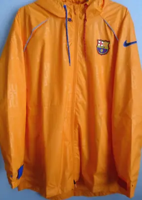 Men's Nike FC Barcelona Soccer AWF Graphic Hooded Jacket XXL NWT • $44.99