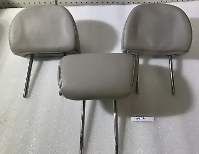 2006-2009 Volvo S40 Set Of Rear Left Center Right Seat Headrest Gray Leather Oem • $59.99