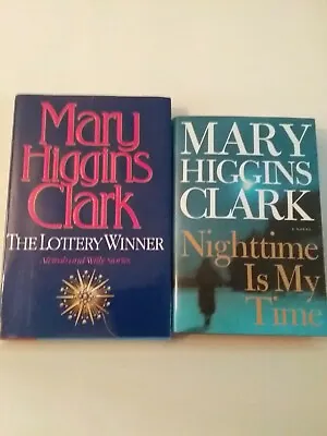 Mary Higgins Clark 2 Book Lot - Lottery Winner/Nighttime Is My Time (Hardcover) • $9.99