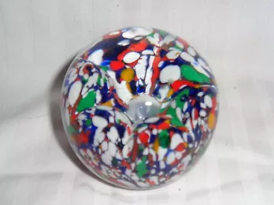 Vintage End Of Day Art Glass SWirls Bubble Paperweight Murano ? • $44.99