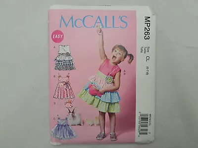 McCall's Pattern - Children's/Girls Dresses Belt & Bag (6-8) #MP263 - Uncut • $7