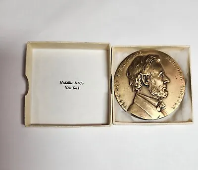 ABRAHAM LINCOLN Bronze Medal Calverley Medallic Art Co. 2 3/4  • $29