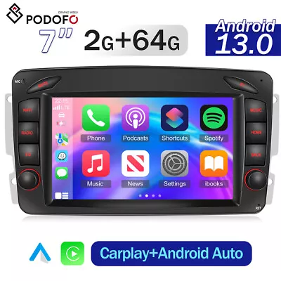 For Mercedes Benz W209 7  Android 13.0 Car Radio GPS Stereo CarPlay 2+64G BT FM • $129.99