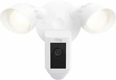 Ring - Floodlight Cam Plus Outdoor Wired 1080p Surveillance Camera - White • $139.99