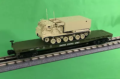 MTH 30-70120 - Flat Car  U.S. Army  W/ M270 Rocket Launcher Vehicle Set (4-Car)  • $286