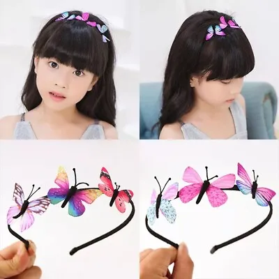 £2.99 • Buy Girls Hair Band Kids Butterfly Headband Children Party BB Hair Accessories Uk