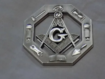 Square Compass Working Tools 3  Car Emblem Masonic Freemason Fraternity NEW • $12.69