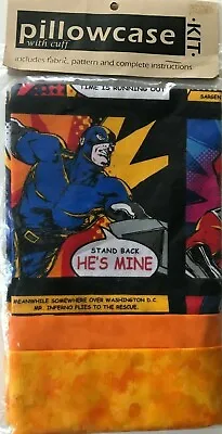 Marvel Comic X-Men Inferno Sgt Strong Fabric Traditions Pillowcase Kit Craft WH • $6.95