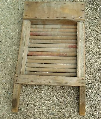 Antique 1890s Primitive Wood Washboard Estate Find RARE • $49.99