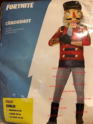 FORTNITE Crackshot Nutcracker Costume Child Kids Medium 8-10 SOLD OUT Ships ASAP • $110