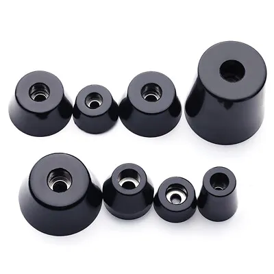 £3.54 • Buy 11-50mm Black Rubber Machine Foot Pad Feet With Steel Washer Non-Slip